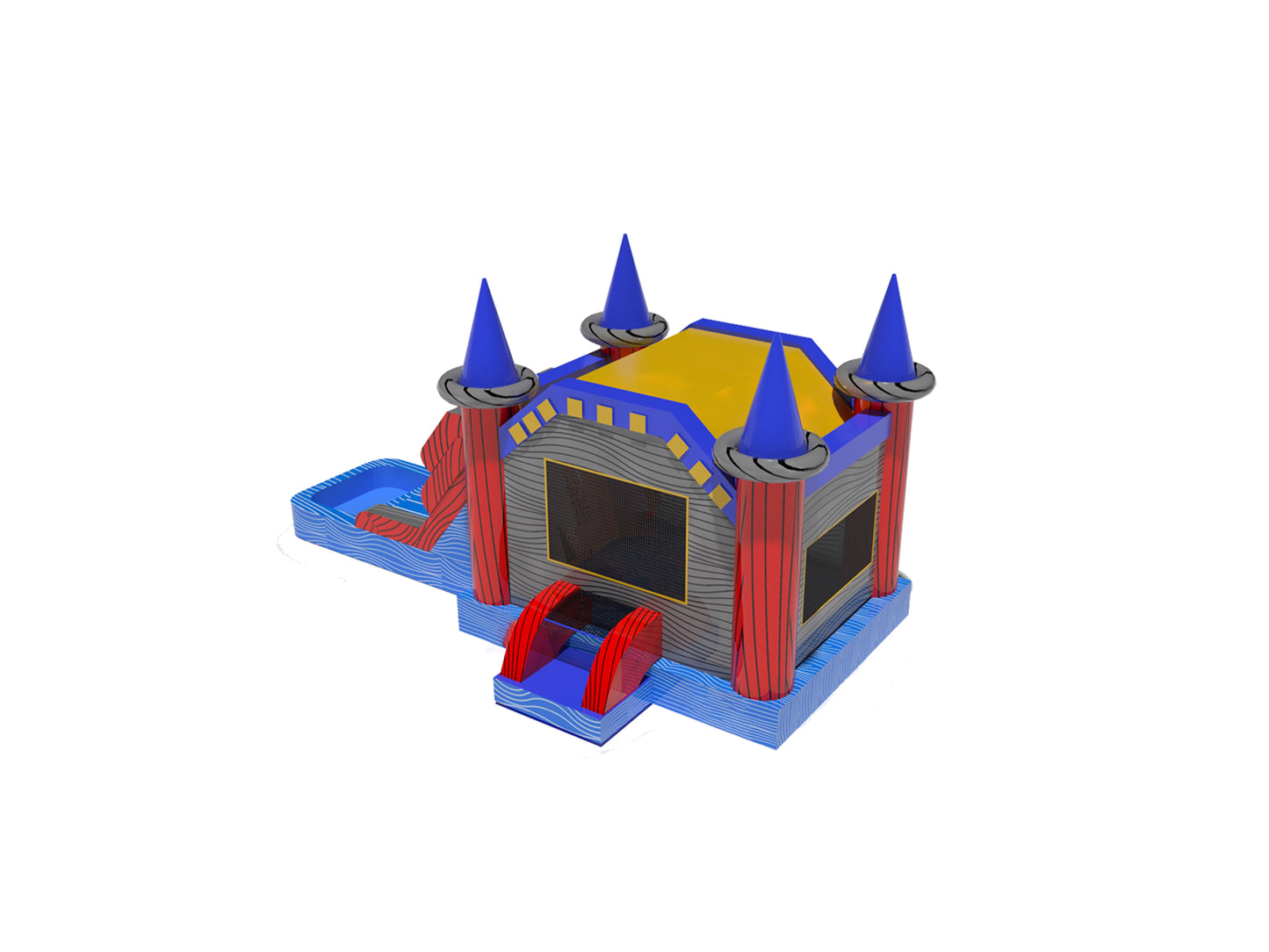 KL-88845 Inflatable Marble Bounce House with Slide