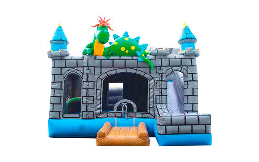 KL-88854 Inflatable Dinosaur Bounce House with Slide