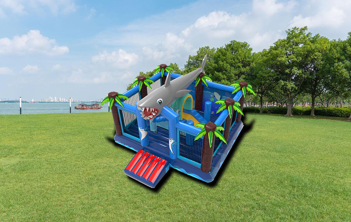 KL-88885 Infatable Shark Attack Bounce House