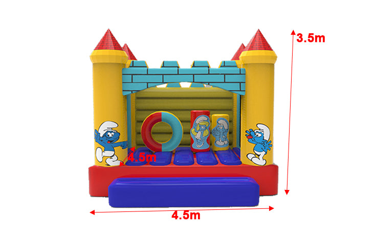 KL-88876 Inflatable Smurfs Bounce House