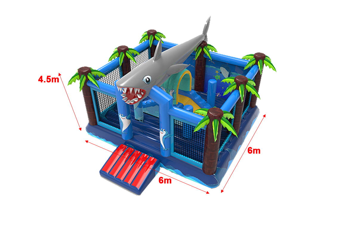 KL-88885 Infatable Shark Attack Bounce House